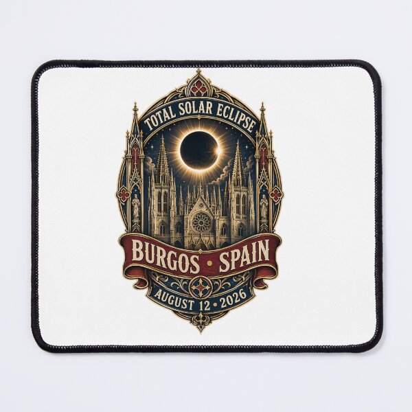 Item preview, Total Solar Eclipse Burgos Spain 2026 August 12 Gothic Vintage Event Design designed and sold by Print Loft.