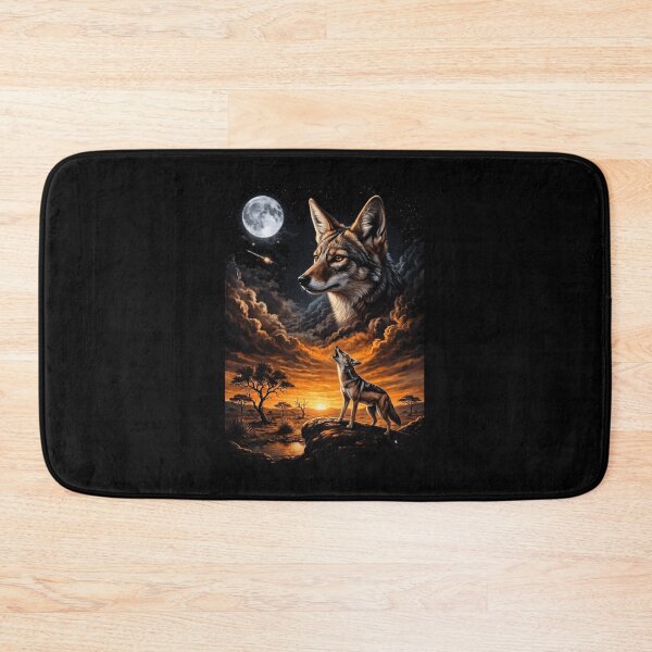 Item preview, Coyote Howling At Moon Sunset Wilderness designed and sold by d247.