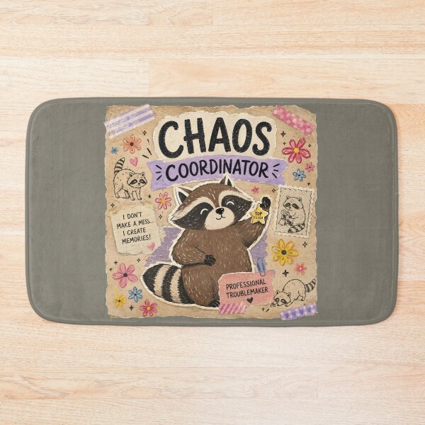 Item preview, Chaos Coordinator Raccoon | Funny Trash Panda Scrapbook Vintage Cute Animal Cartoon Gift designed and sold by HOUSE OF TIST.