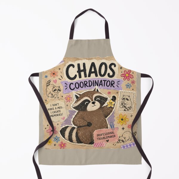 Item preview, Chaos Coordinator Raccoon | Funny Trash Panda Scrapbook Vintage Cute Animal Cartoon Gift designed and sold by HOUSE OF TIST.