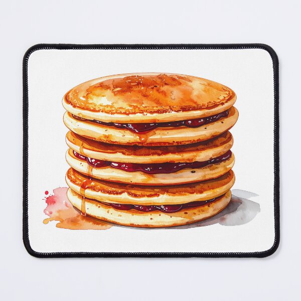 Item preview, Japanese Dorayaki Pancakes Watercolor Illustration designed and sold by BetweenForms.