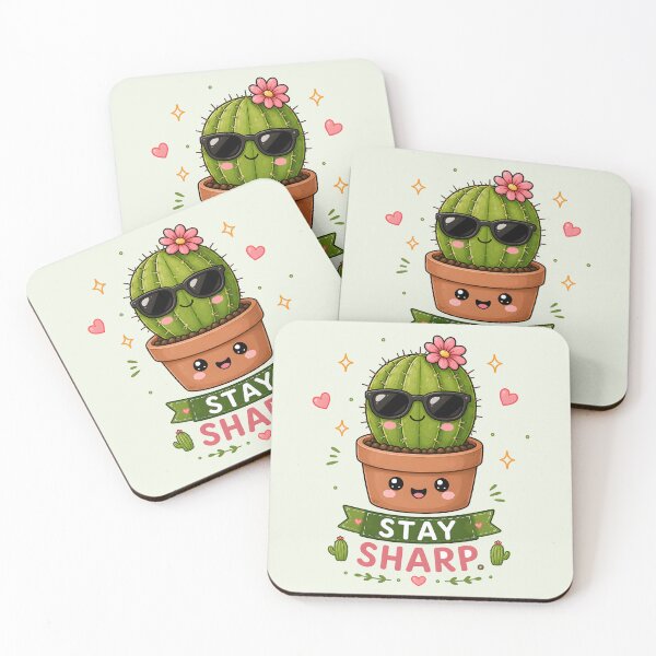 Item preview, Cool Cactus – Stay Sharp | Cute Kawaii Cactus designed and sold by Peace-of-mind.
