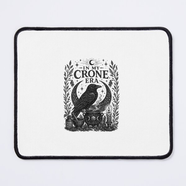Item preview, In My Crone Era – Gothic Witch Raven Cauldron Spooky Feminine Design  designed and sold by Rahamkshop.