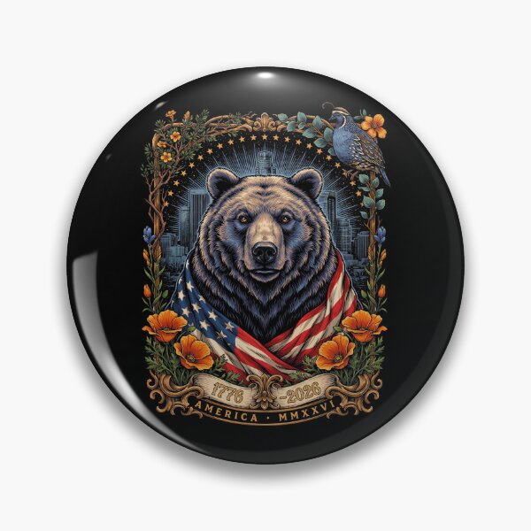 Item preview, American Grizzly Bear Patriotic USA Wildlife Design Flag Nature Shirt v3 designed and sold by DarylWelsh2024.
