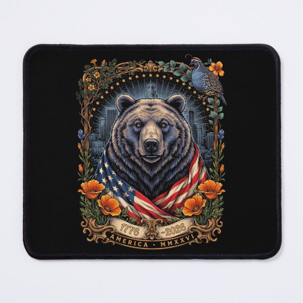 Item preview, American Grizzly Bear Patriotic USA Wildlife Design Flag Nature Shirt v3 designed and sold by DarylWelsh2024.