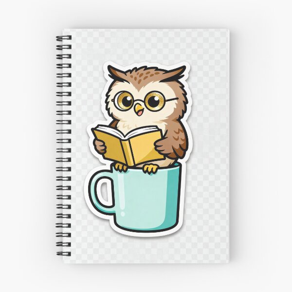 Item preview, Cute Owl with Glasses Reading a Book on a Coffee Mug designed and sold by OksArtStudio.