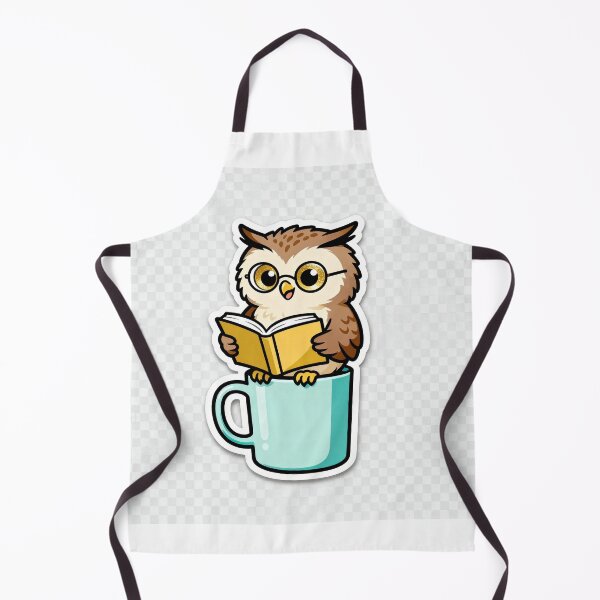 Item preview, Cute Owl with Glasses Reading a Book on a Coffee Mug designed and sold by OksArtStudio.