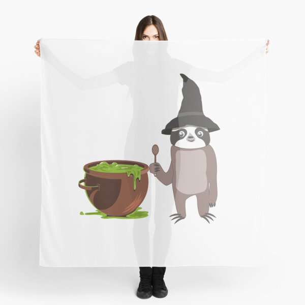 Sloth Witch Funny Sloth Halloween Costume Scarf