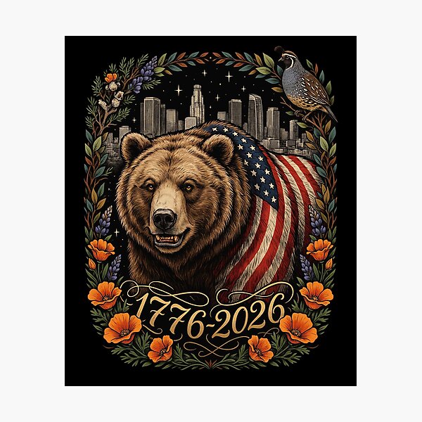 Item preview, American Grizzly Bear Patriotic USA Wildlife Design Flag Nature Shirt v4 designed and sold by DarylWelsh2024.