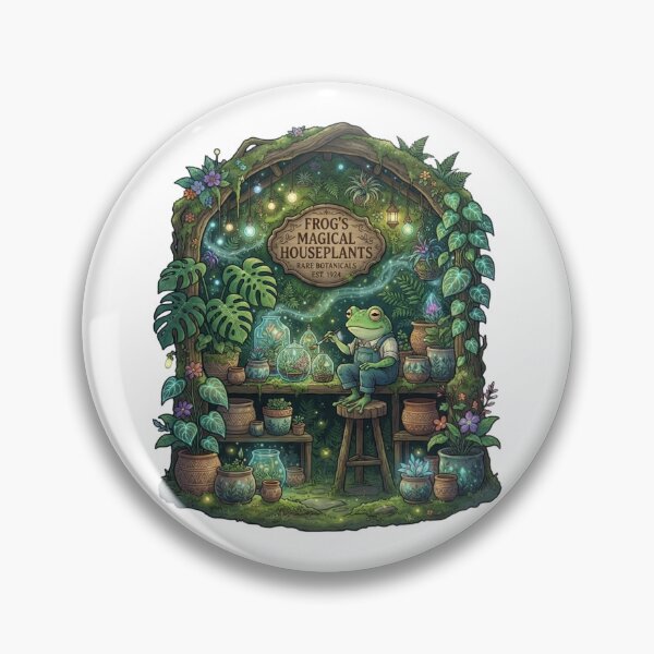 Item preview, Frog's Magical Houseplants | Cottagecore Plant Shop | Rare Botanical Greenhouse | Whimsical Frog Sticker designed and sold by MrDev.