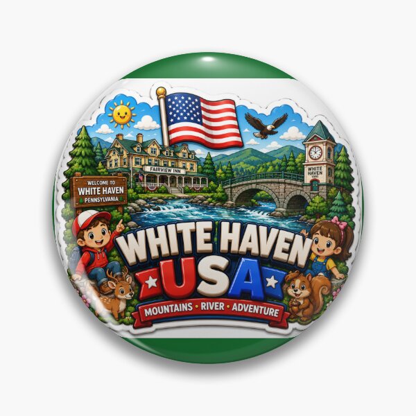 Item preview, White Haven USA Cute 3D Adventure Label  Label Text WHITE HAVEN USA ?? designed and sold by PaintMeWorld.