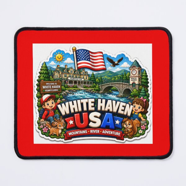 Item preview, White Haven USA Cute 3D Adventure Label  Label Text WHITE HAVEN USA ?? designed and sold by PaintMeWorld.