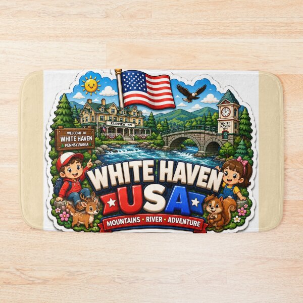 Item preview, White Haven USA Cute 3D Adventure Label  Label Text WHITE HAVEN USA ?? designed and sold by PaintMeWorld.