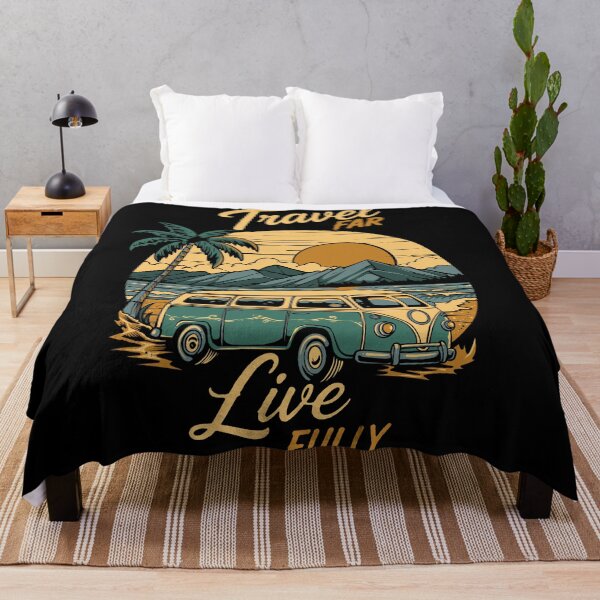 Item preview, Travel Far Live Fully Vintage Camper Van T-Shirt designed and sold by phsycartwork.