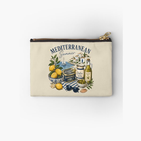 Item preview, Mediterranean Summer Dolce Vita Sardines Olive Oil Lemon Coastal Italian Art designed and sold by Artycom.
