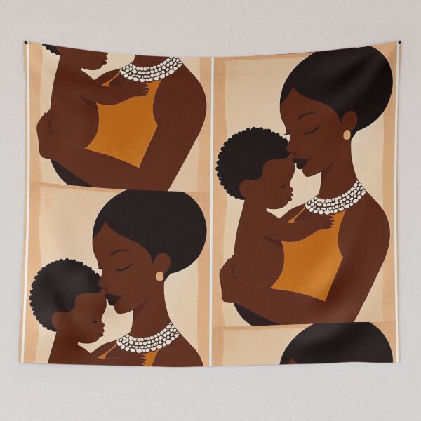 Item preview, Art - Representation of a Black Mother and Child, Celebration of Heritage designed and sold by Beat-It.