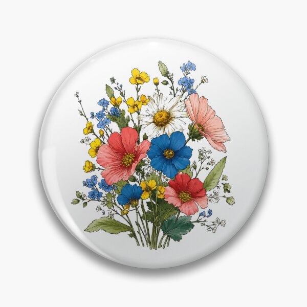 Item preview, Colorful Wildflower Bouquet Botanical Floral designed and sold by Moizento.