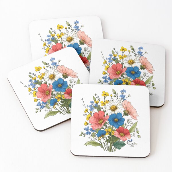 Item preview, Colorful Wildflower Bouquet Botanical Floral designed and sold by Moizento.