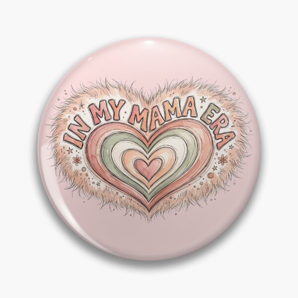 Item preview, Retro In My Mama Era Groovy Concentric Fluffy Heart designed and sold by BreezifyDesignStudio.