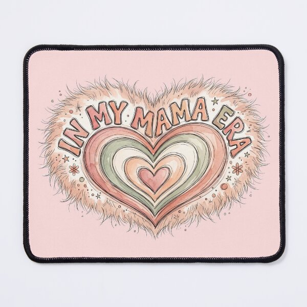 Item preview, Retro In My Mama Era Groovy Concentric Fluffy Heart designed and sold by BreezifyDesignStudio.