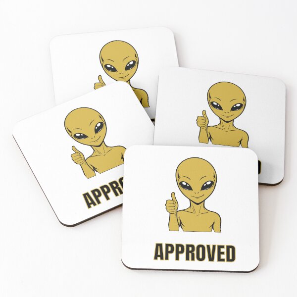 Item preview, ZORGO Signals Gold Edition – Funny Alien Hand Gesture | Minimalist Space Character Sticker designed and sold by The-Visitors.