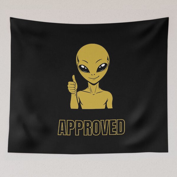 Item preview, ZORGO Signals Gold Edition – Funny Alien Hand Gesture | Minimalist Space Character Sticker designed and sold by The-Visitors.