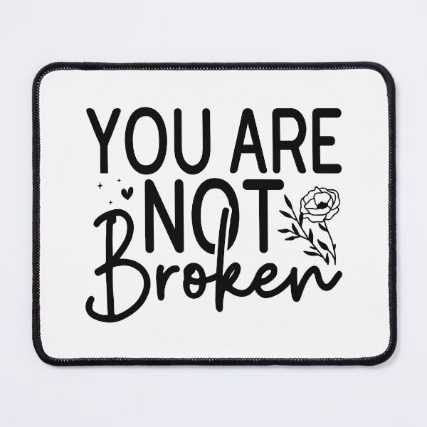 Item preview, You Are Not Broken - Mental Health Quotes Retro Vintage Aesthetic Cute Self Care Therapy Support Gift designed and sold by FuzionRaptor.