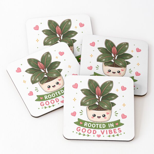 Item preview, Rubber Plant – Rooted in Good Vibes | Cute Botanical Art designed and sold by PLANT LOVER'S PARADISE.