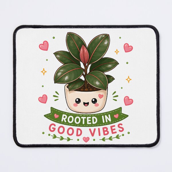 Item preview, Rubber Plant – Rooted in Good Vibes | Cute Botanical Art designed and sold by Peace-of-mind.