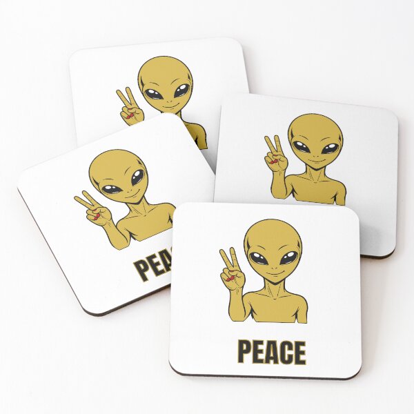 Item preview, ZORGO Signals Gold Edition – Funny Alien Hand Gesture | Minimalist Space Character Sticker designed and sold by The-Visitors.