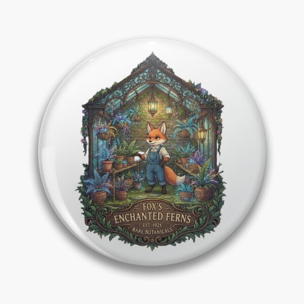 Item preview, Fox's Enchanted Ferns | Magical Greenhouse | Cottagecore Botanical Fox | Rare Fern Plant Shop Sticker designed and sold by MrDev.