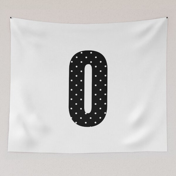 Item preview, Number Zero White Dots  designed and sold by uunaa.
