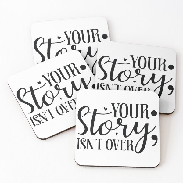 Item preview, Your Story Isnt Over Semicolon - Mental Health Quotes Retro Vintage Aesthetic Cute Self Care Gift designed and sold by FuzionRaptor.