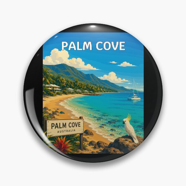 Item preview, Palm Cove Queensland, Australia Vintage Art Travel Landscape designed and sold by MaateoDesign.