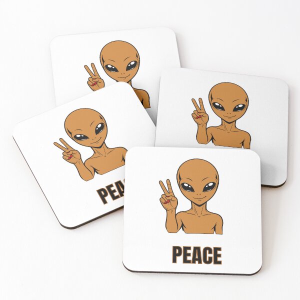 Item preview, ZORGO Signals Bronze Edition – Funny Alien Hand Gesture | Minimalist Space Character Sticker designed and sold by The-Visitors.