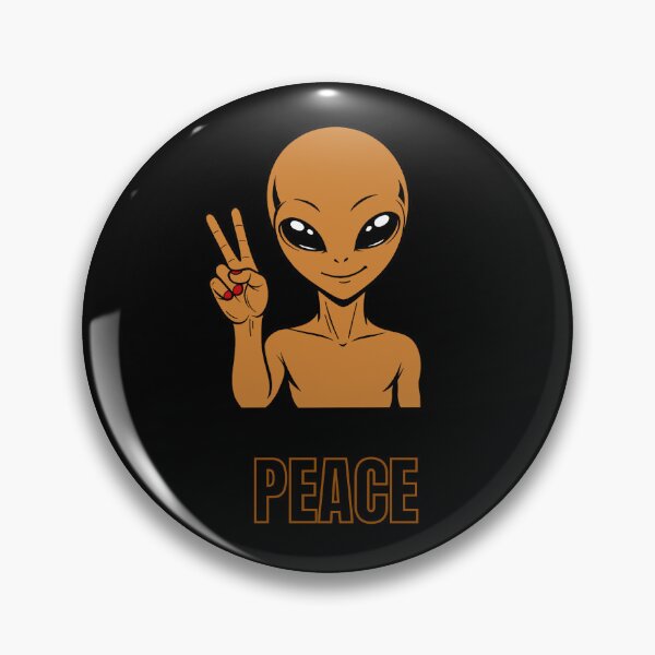 Item preview, ZORGO Signals Bronze Edition – Funny Alien Hand Gesture | Minimalist Space Character Sticker designed and sold by The-Visitors.
