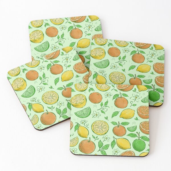 Item preview, Watercolor Citrus Fruits & Florals designed and sold by PipermintPress.