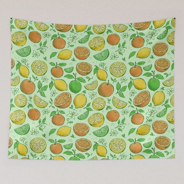 Item preview, Watercolor Citrus Fruits & Florals designed and sold by PipermintPress.