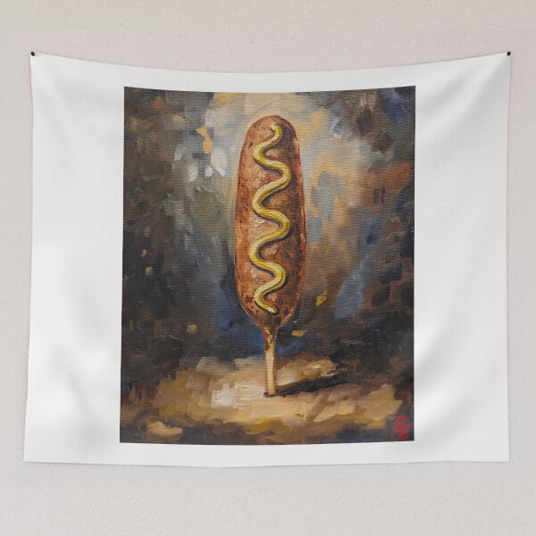 Item preview, a painting of a corn dog designed and sold by Doug Paints.