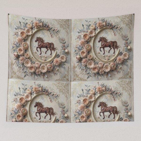 Item preview, Majestic Steed in Concentric Floral Elegance designed and sold by MByunArt.