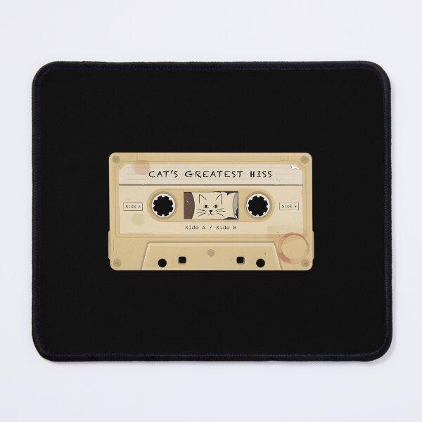 Item preview, Cats Greatest Hiss Vintage Cassette Tape Pun Art designed and sold by Enea Kelo.