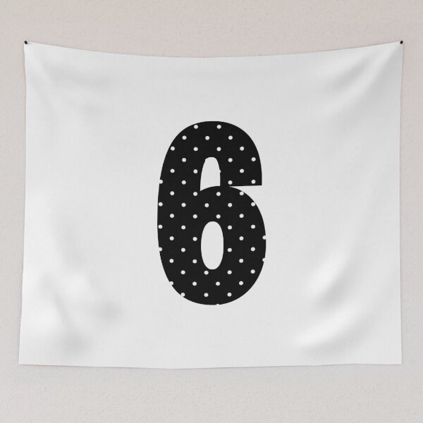Item preview, Number Six White Dots  designed and sold by uunaa.