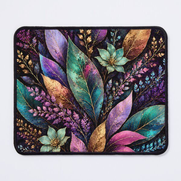 Item preview, Botanical Fantasy Leaves — Dark Jewel Tone Watercolor Art designed and sold by Aureva Arts Shop.