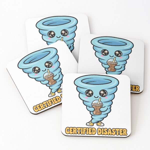 Item preview, Certified Disaster - Cute Tornado Coffee Sticker designed and sold by Petringo.