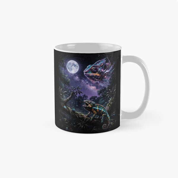 Item preview, Mystical Chameleon Cosmic Jungle Howling At Moon Reptile designed and sold by d247.