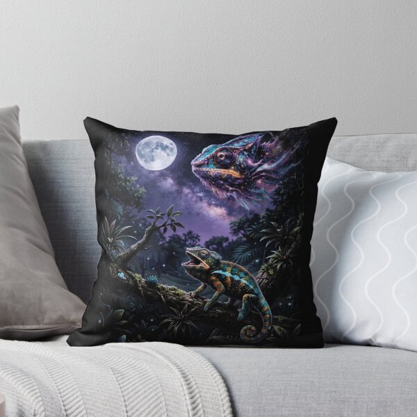 Item preview, Mystical Chameleon Cosmic Jungle Howling At Moon Reptile designed and sold by d247.