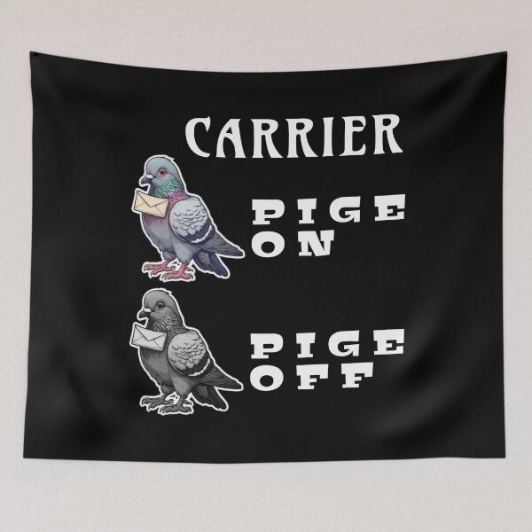 Item preview, Funny Birds quote CARRIER PIGEON PIGEOFF! designed and sold by Giulivo Store Graphic.