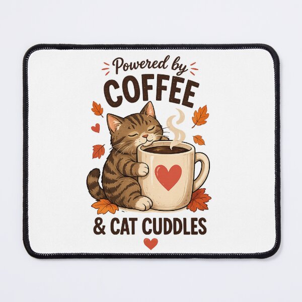 Item preview, Powered by Coffee & Cat Cuddles | Cozy Cat Lover Coffee Shirt designed and sold by Spark Cottage.