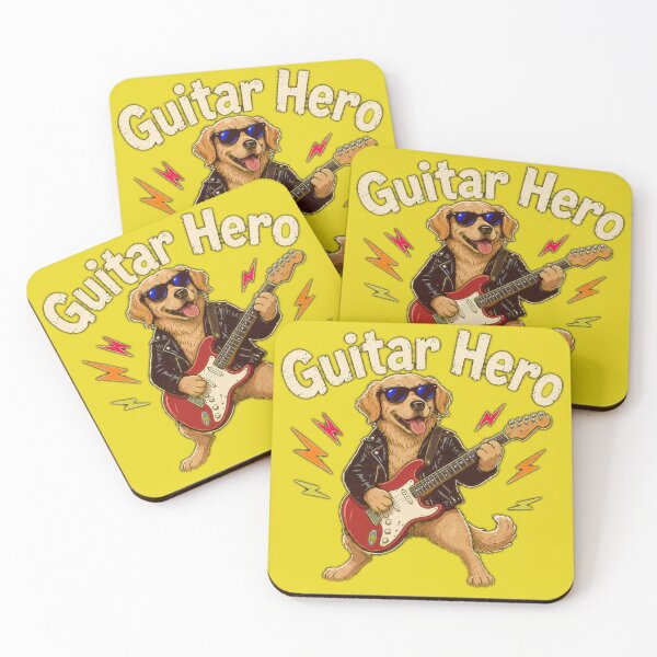 Item preview, Guitar Hero, Dog Lover, Guitar Lover,Golden Retriever Lover designed and sold by Evelashop.