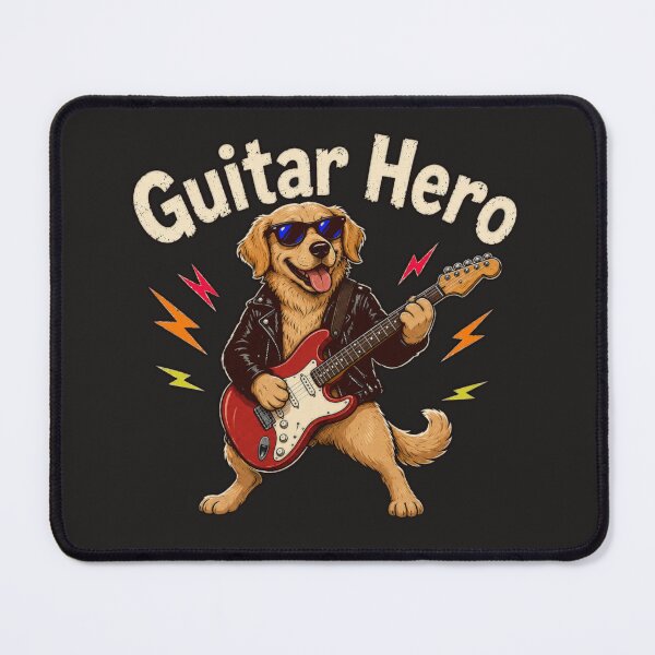 Item preview, Guitar Hero, Dog Lover, Guitar Lover,Golden Retriever Lover designed and sold by Evelashop.